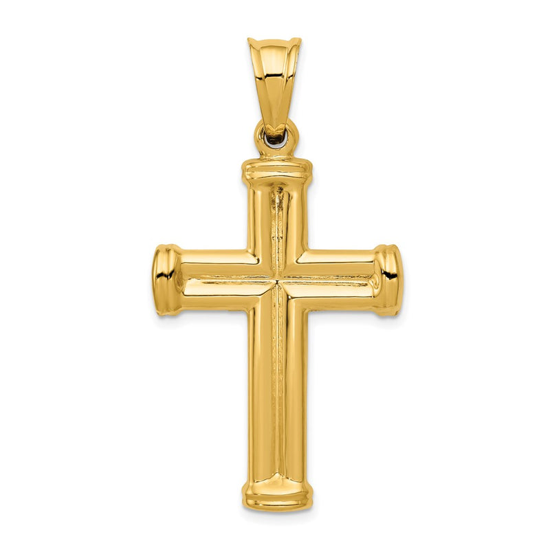 14k Hollow Cross Pendant-C3658