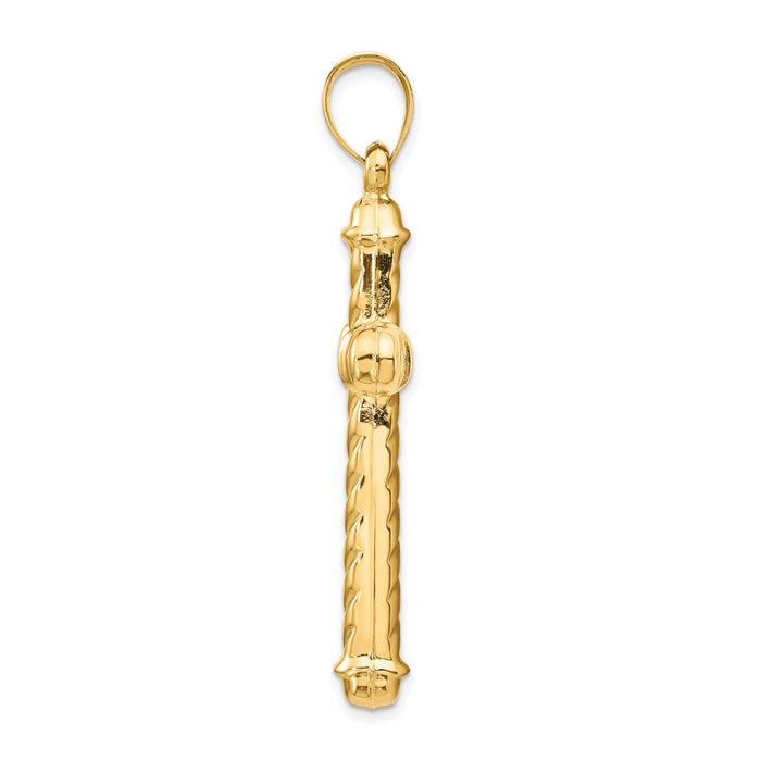 14k Hollow Cross Pendant-C3662
