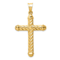 14k Hollow Cross Pendant-C3662