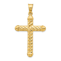 14k Hollow Cross Pendant-C3662