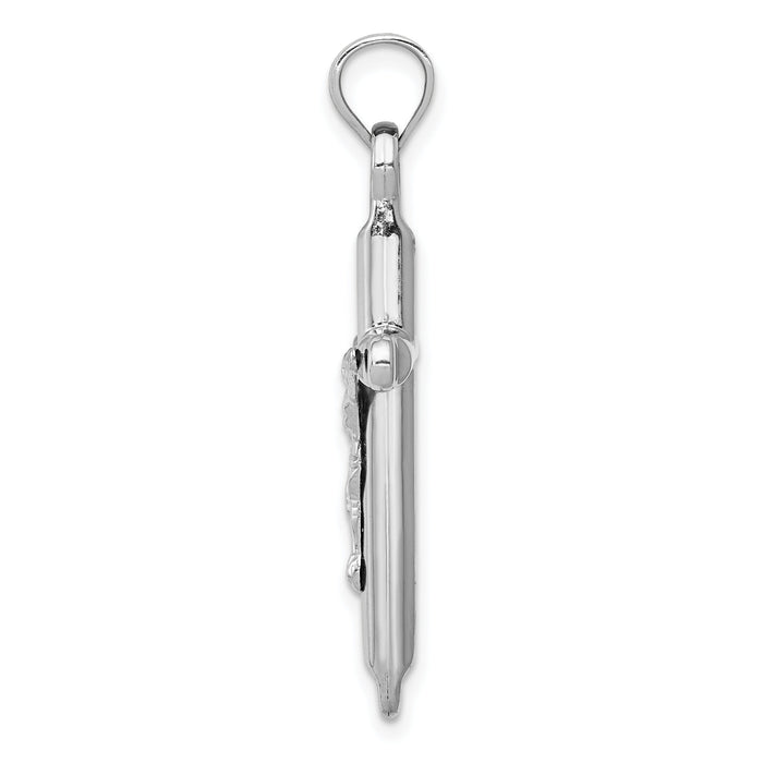 14k White Gold Crucifix Pendant-C3669