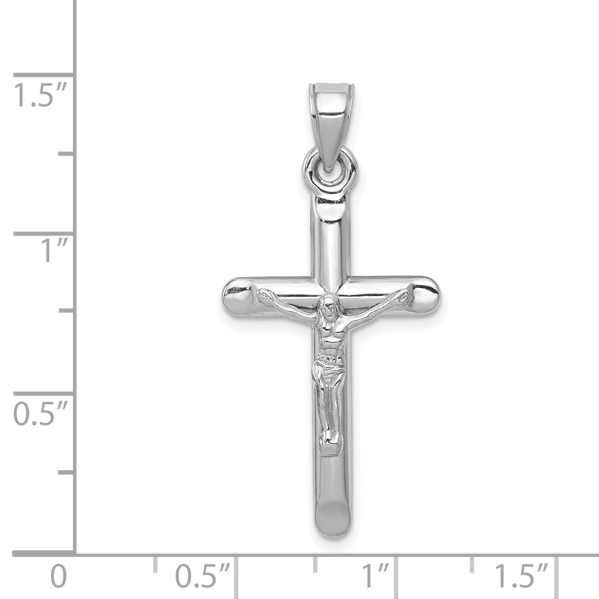 14k White Gold Crucifix Pendant-C3669