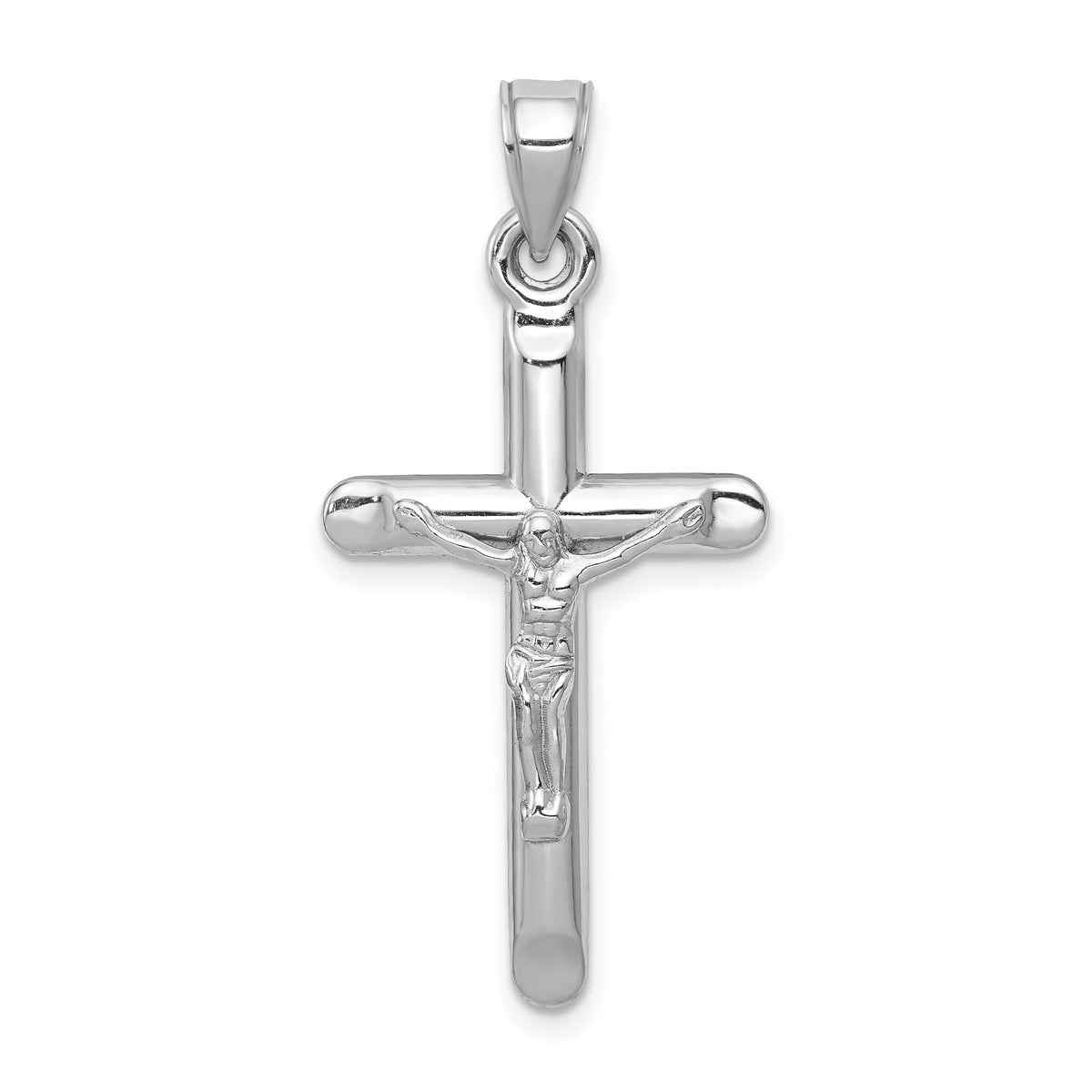 14k White Gold Crucifix Pendant-C3669