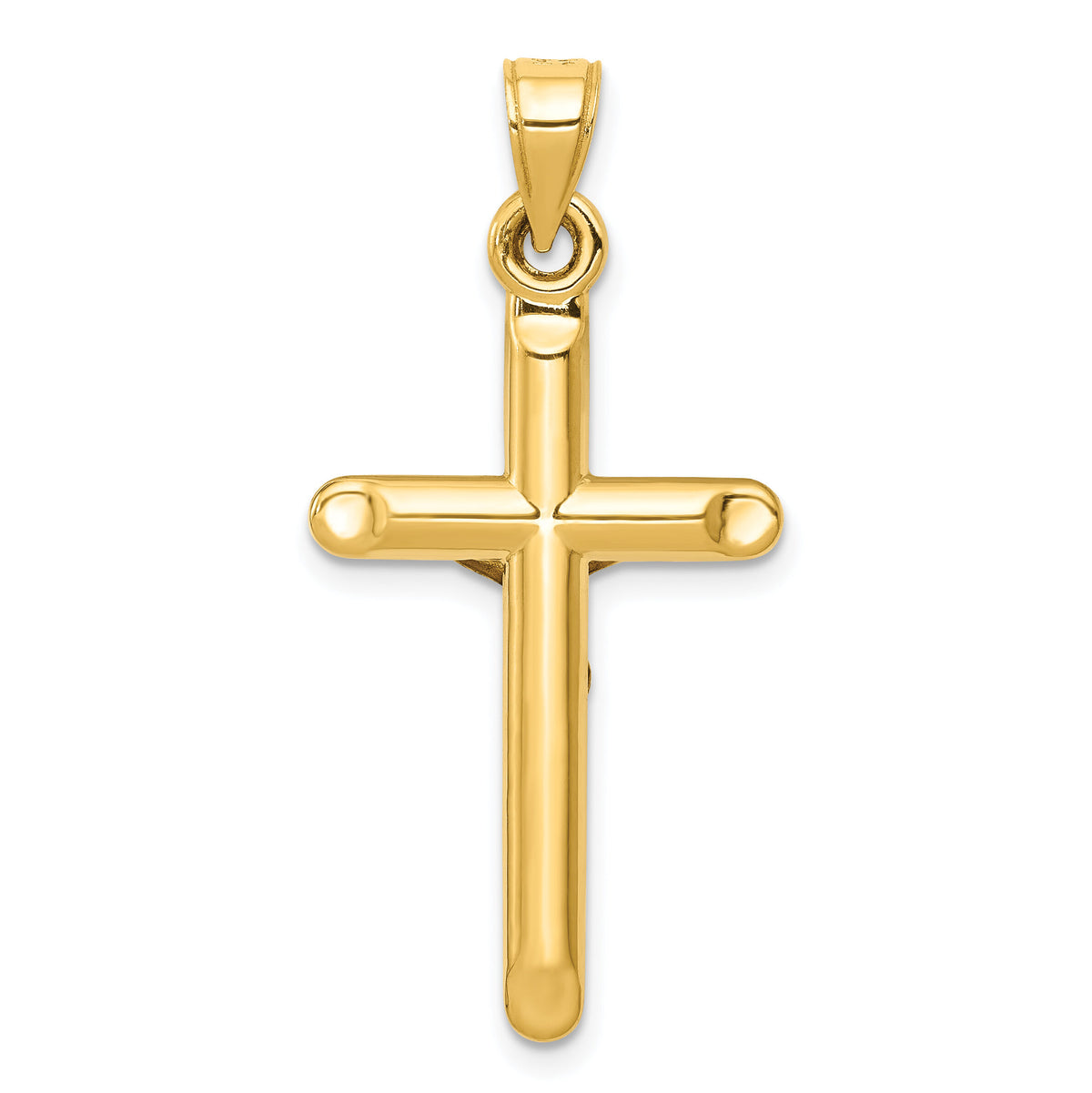 14k Hollow Crucifix Pendant-C3670