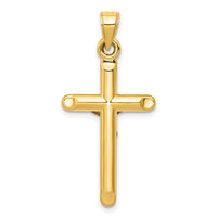 14k Hollow Crucifix Pendant-C3670