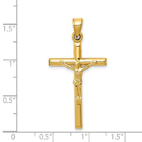 14k Hollow Crucifix Pendant-C3671