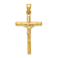 14k Hollow Crucifix Pendant-C3671