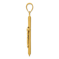 14k Polished Hollow Crucifix Pendant-C3672