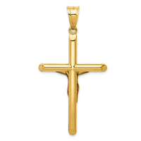 14k Polished Hollow Crucifix Pendant-C3672