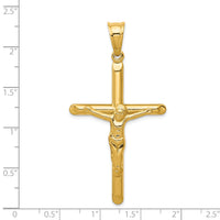 14k Polished Hollow Crucifix Pendant-C3672