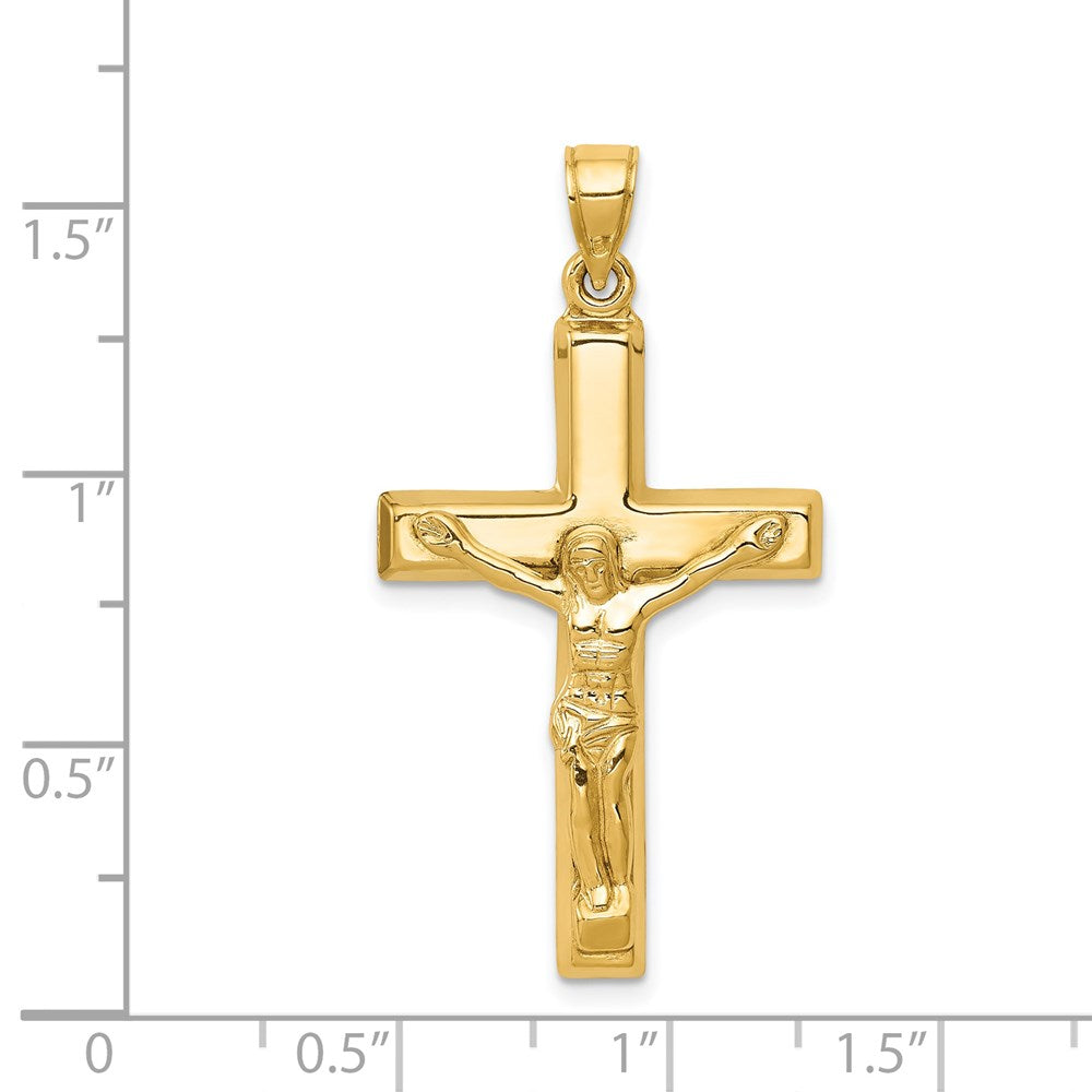 14k Polished Crucifix Pendant-C3677