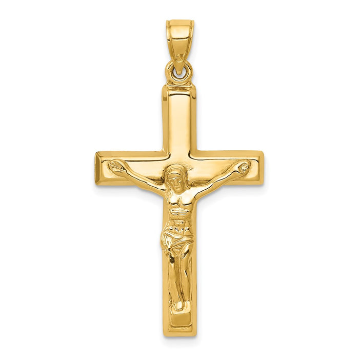 14k Polished Crucifix Pendant-C3677