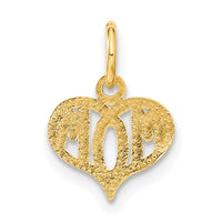 14k MOM Heart Charm-C368