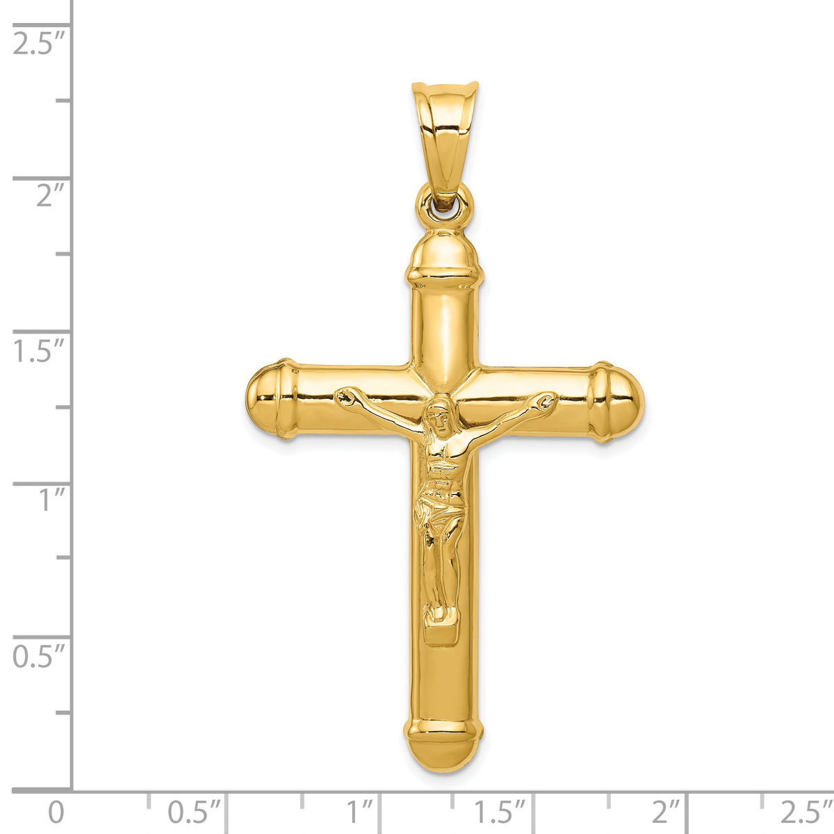 14K Reversible Crucifix Pendant-C3681