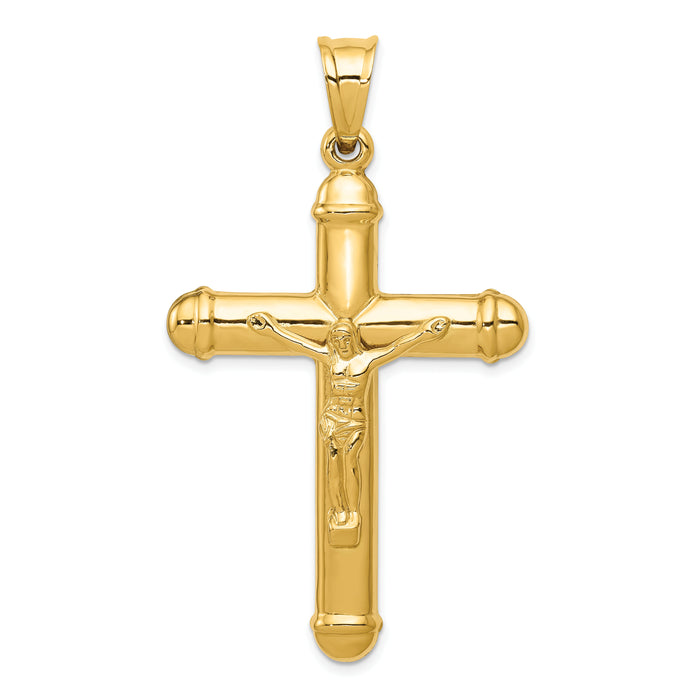 14K Reversible Crucifix Pendant-C3681