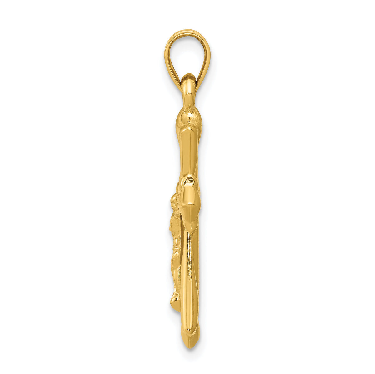 14K Reversible Crucifix Pendant-C3687