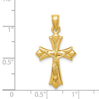 14K Reversible Crucifix Pendant-C3687