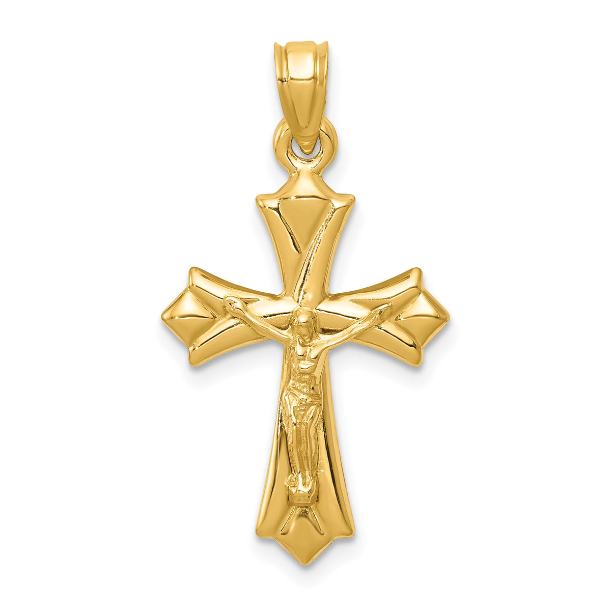 14K Reversible Crucifix Pendant-C3687