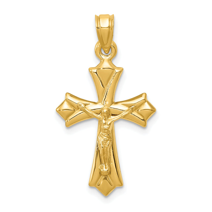 14K Reversible Crucifix Pendant-C3687
