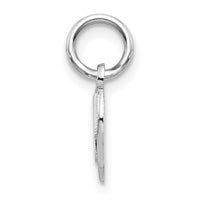 14k White Gold MOM Heart Charm-C368W