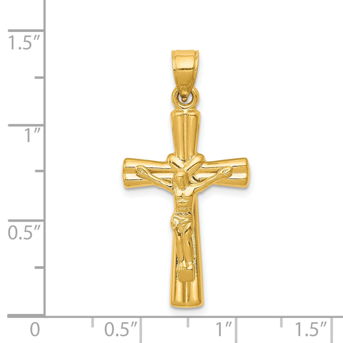 14K Reversible Crucifix Pendant-C3690