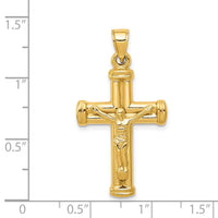 14K Reversible Crucifix Pendant-C3694