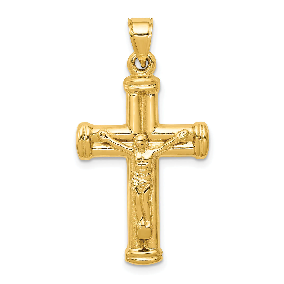 14K Reversible Crucifix Pendant-C3694
