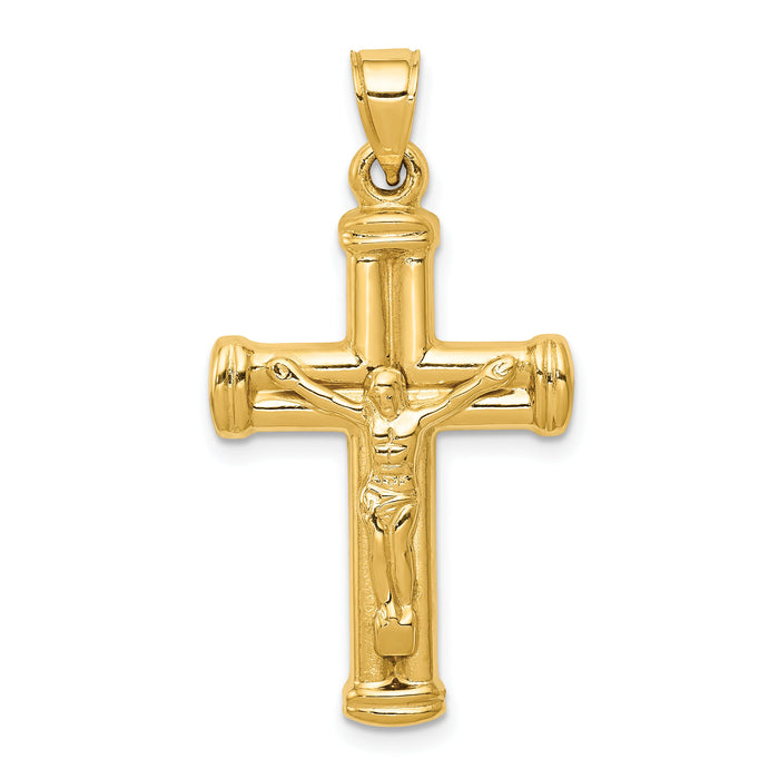 14K Reversible Crucifix Pendant-C3694