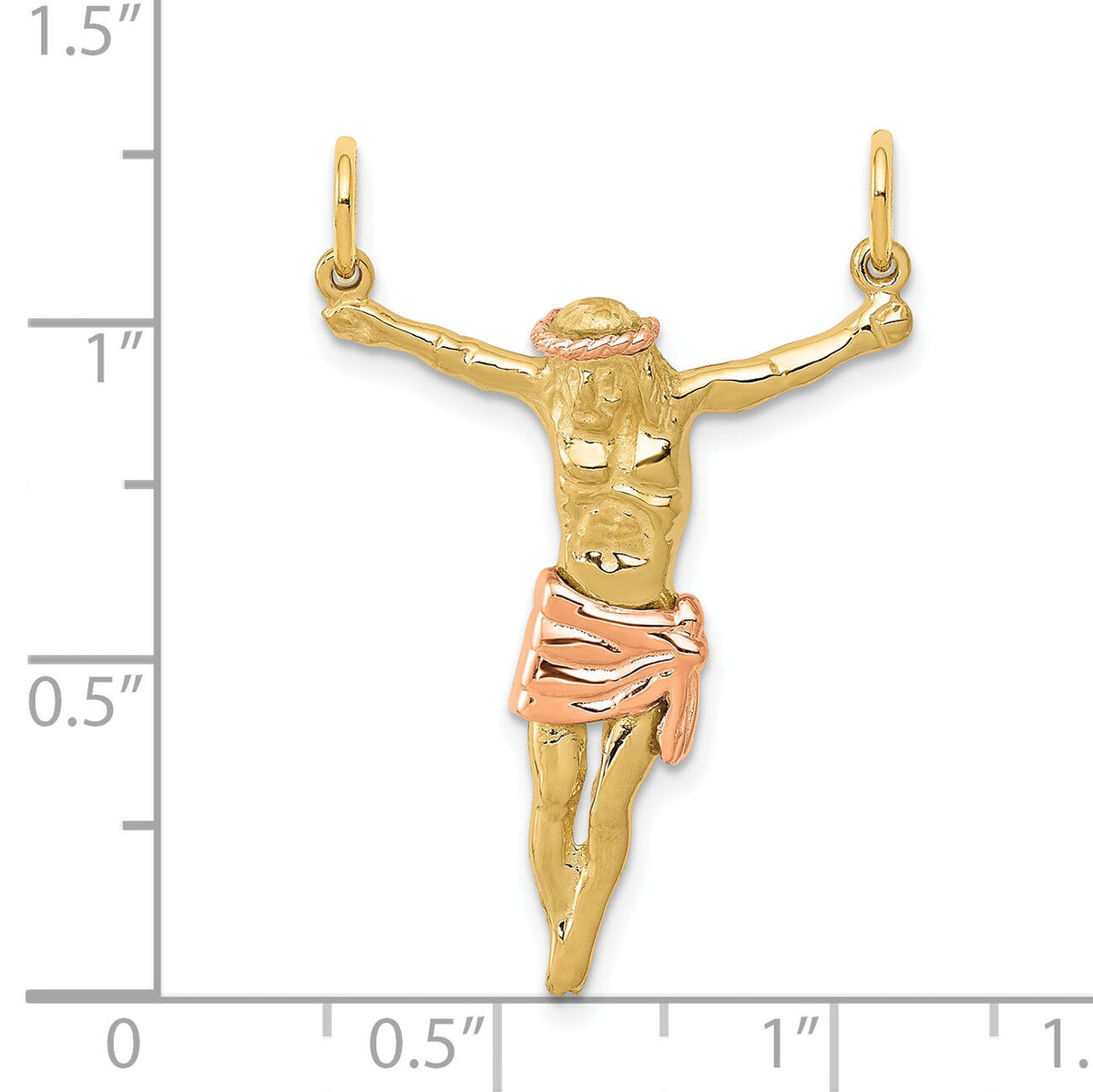 14k Two-tone Rose Corpus Pendant-C3710