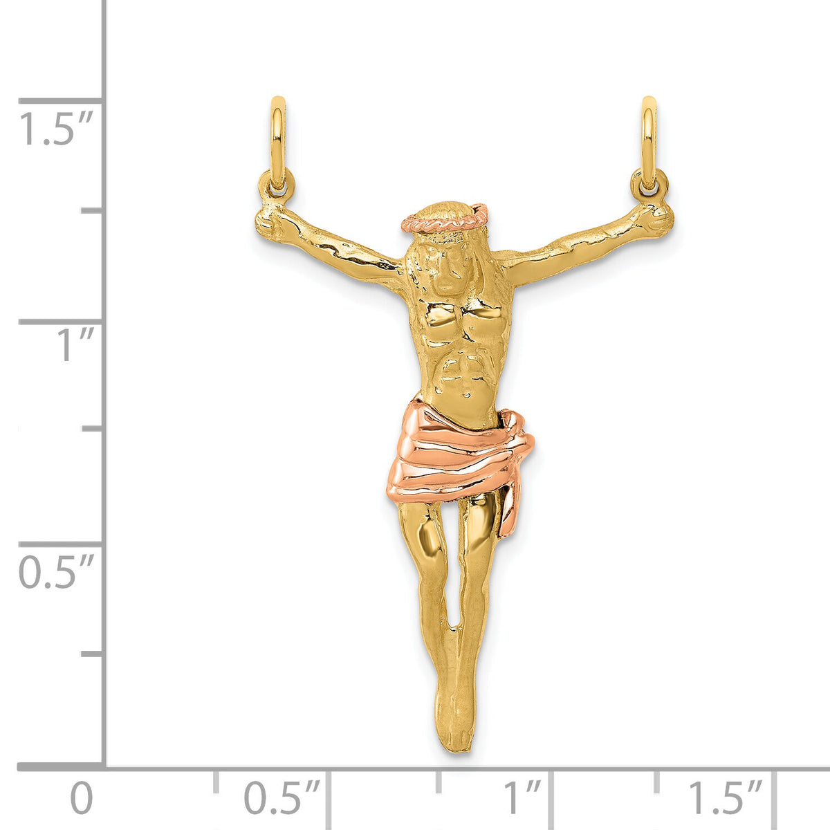 14k Two-tone Rose Corpus Pendant-C3711
