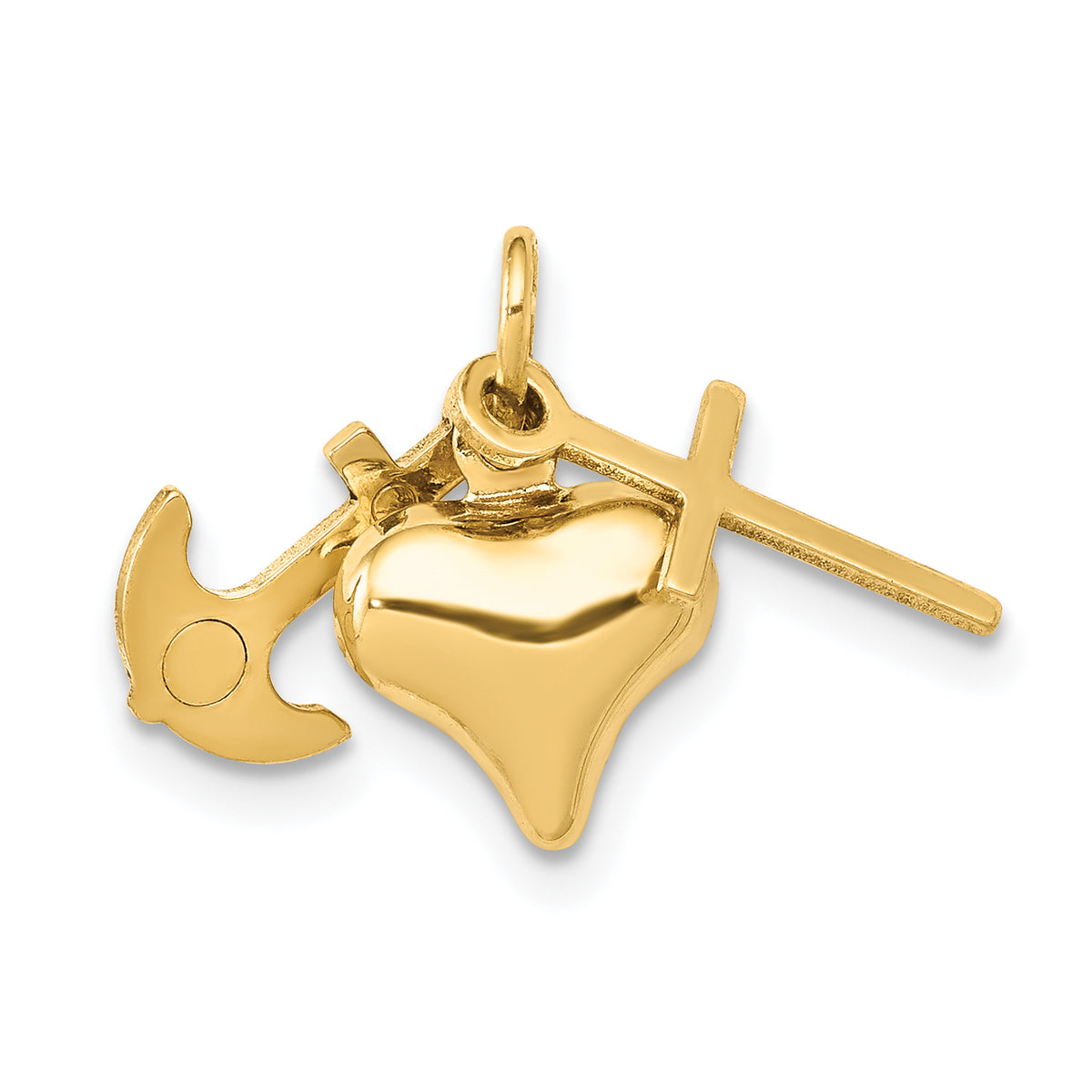 14K 3D Faith, Hope And Charity Charm-C3732