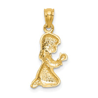 14k Praying Girl Pendant-C3737
