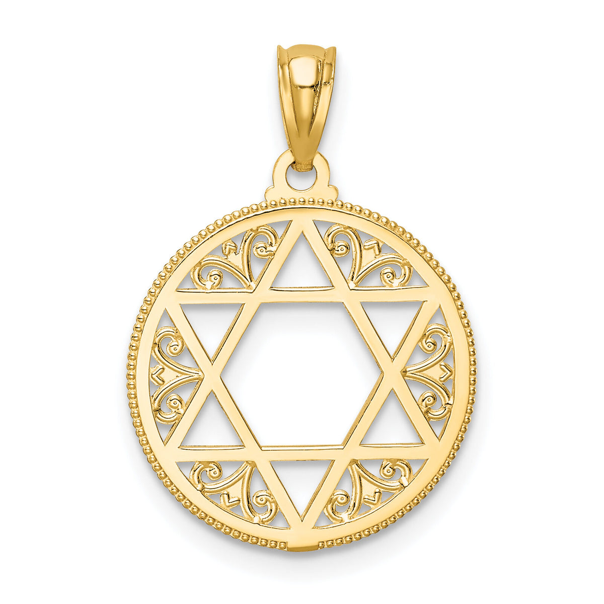14k Filigree Star of David Pendant-C3739