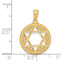 14k Filigree Star of David Pendant-C3739