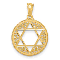 14k Filigree Star of David Pendant-C3739