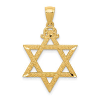 14k Diamond-cut Star of David Pendant-C3741