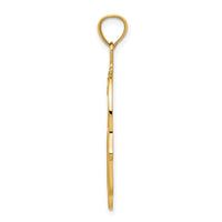 14k Diamond-cut Filigree Chamseh Pendant-C3743