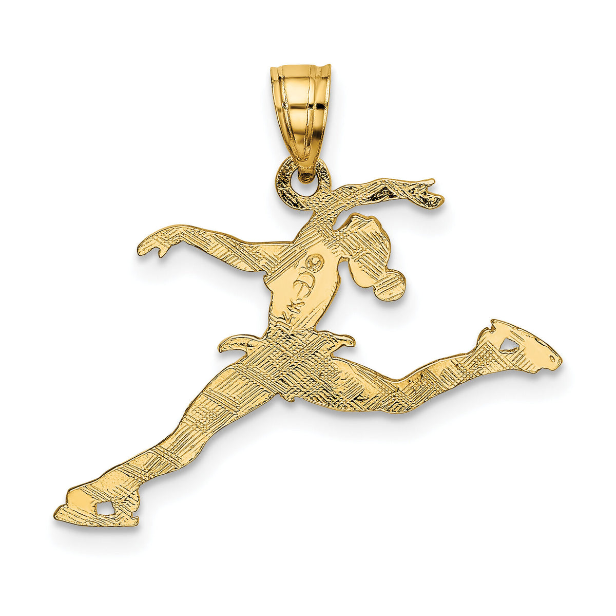 14k Ice Skater Jumping Charm-C3756