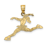 14k Ice Skater Jumping Charm-C3756
