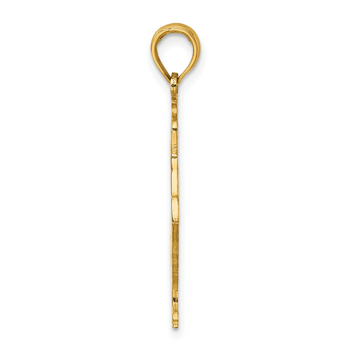 14k Ice Skater Turning Charm-C3757