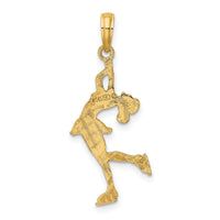 14k Ice Skater Turning Charm-C3757