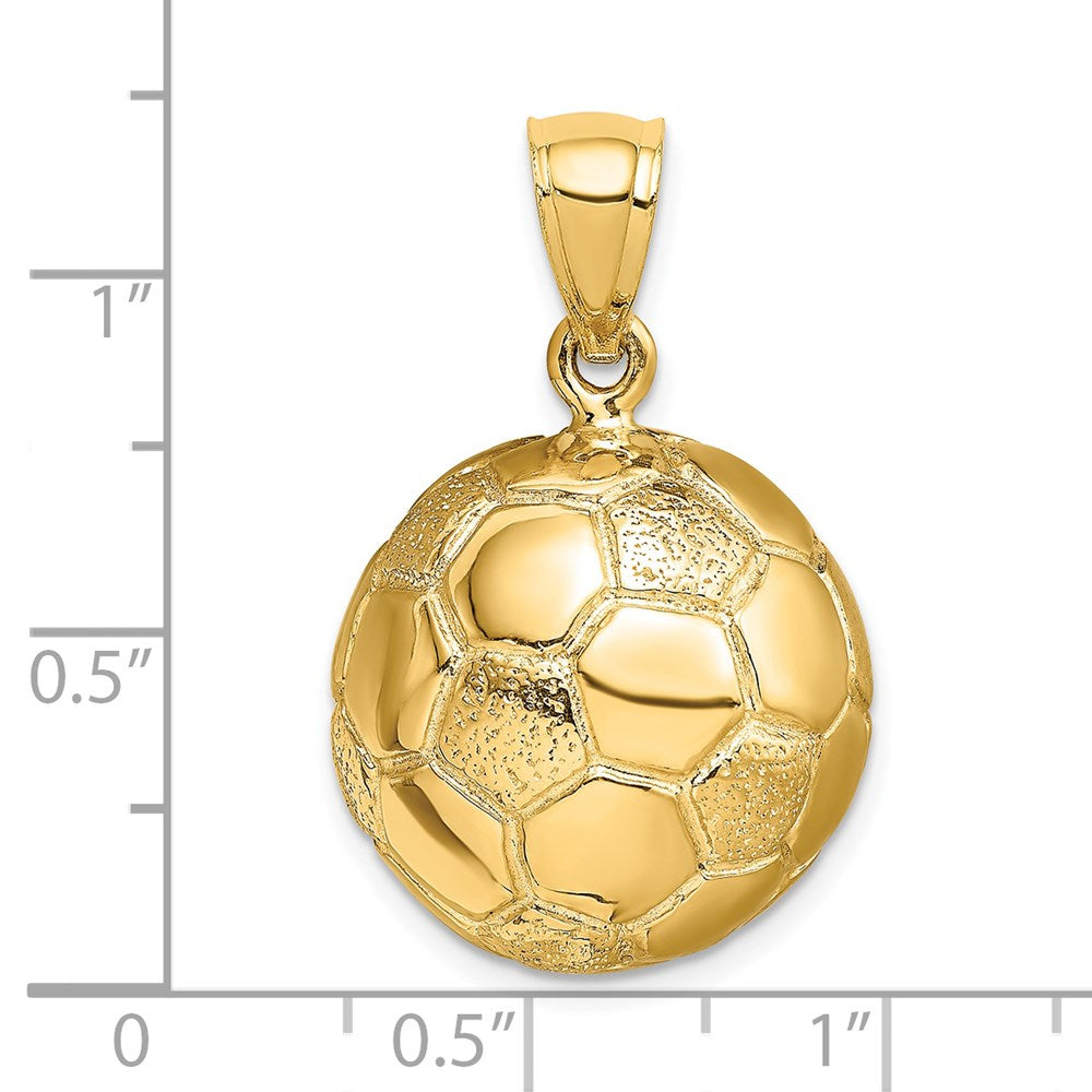 14k 3-D Soccerball Charm-C3760