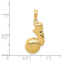 14k Soccer Ball and Shoe Pendant-C3761