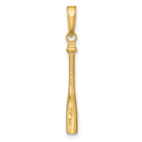 14k 3-D Baseball Bat Pendant-C3764