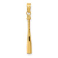 14k 3-D Baseball Bat Pendant-C3764