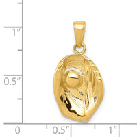 14K Baseball Glove And Ball Pendant-C3766