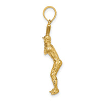 14k 3-D Baseball Player with Bat Charm-C3767