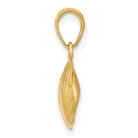 14k Football Profile Pendant-C3769