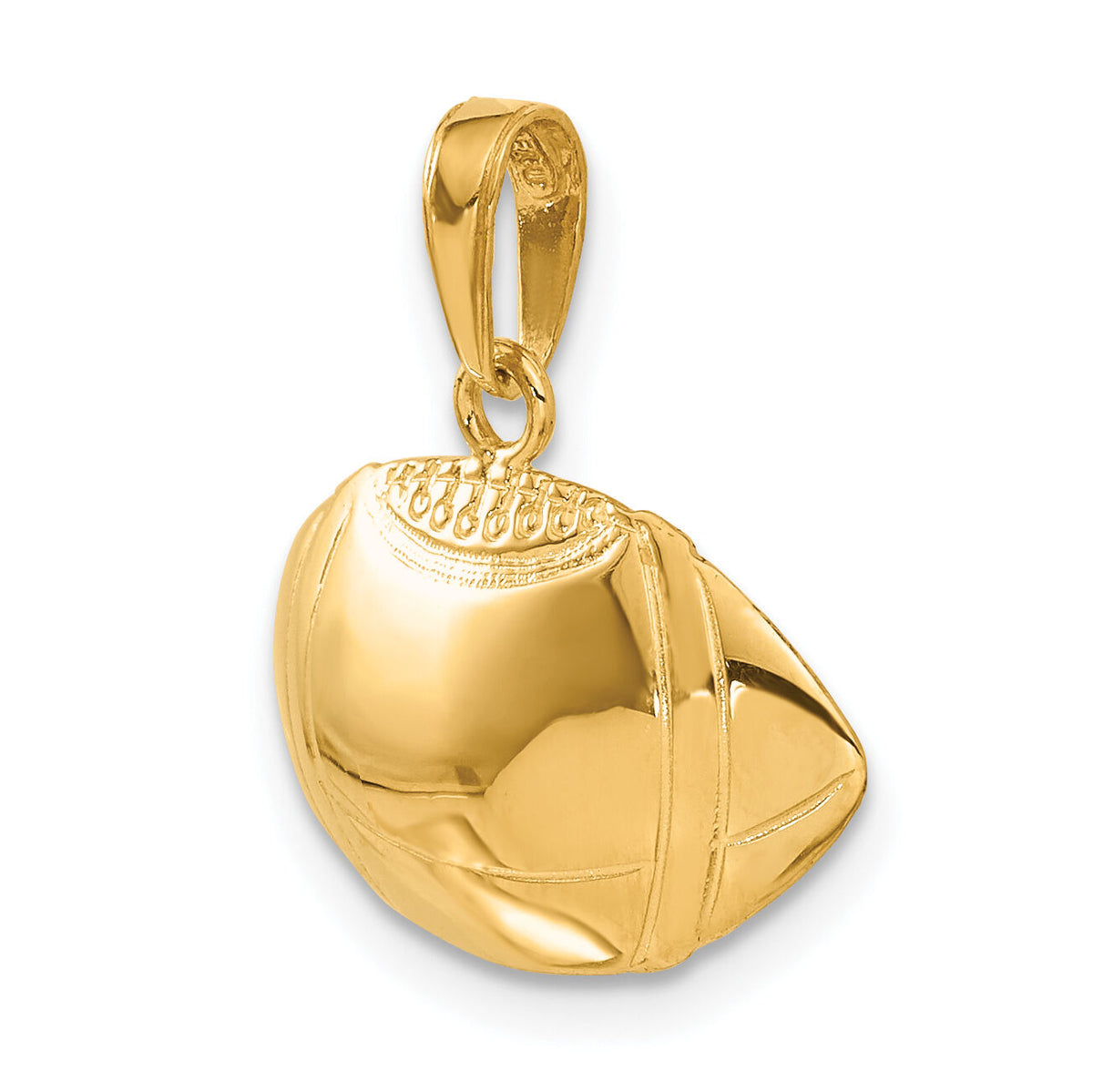 14k Football Profile Pendant-C3769