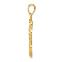 14k Swoosh Basketball and Net Pendant-C3781